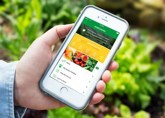 Mobile phone with garden app