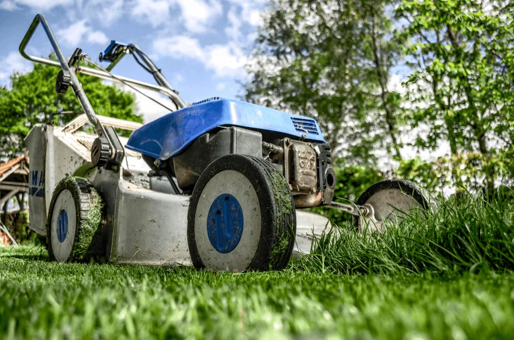 Lawnmower on grass